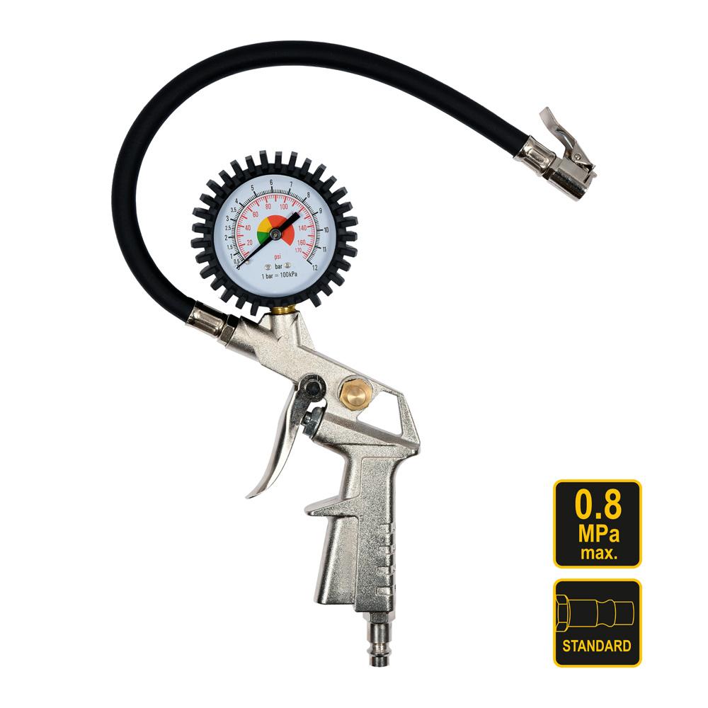 Reifenfüller mit Manometer 60D Reifenfüllpistole Druckluftpistole